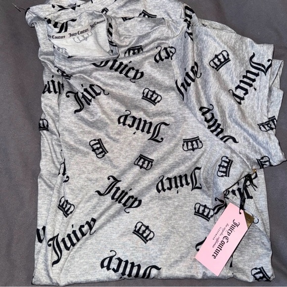 Juicy Couture Gray juicy crown Logo sleep shirt / dress / gown . Size 1X NWT!! - Picture 5 of 8